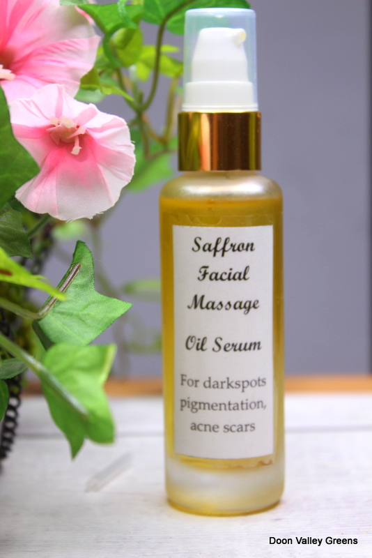 safforn facial massage oil
